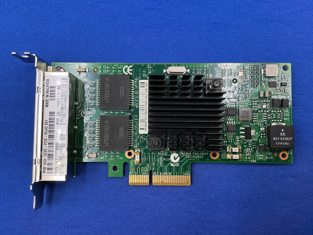 Cisco UCSC-PCIE-IRJ45 Intel I350-T4 Quad Port 1GbE RJ45 PCIe Network Adapter