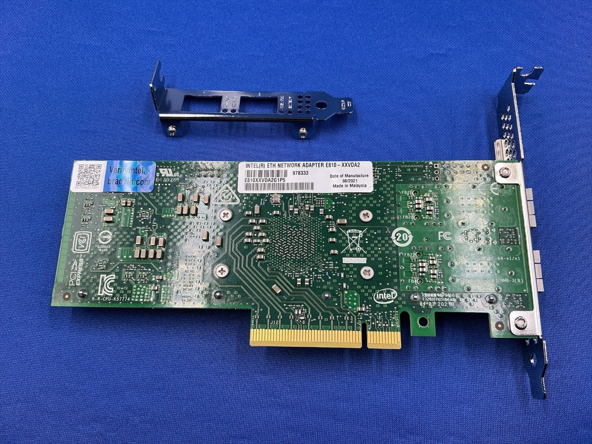 E810-XXVDA2 Intel 25GbE Ethernet Network Adapter E810XXVDA2 E810XXVDA2G1P5