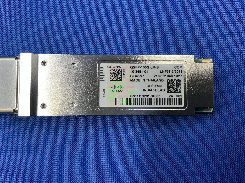 QSFP-100G-LR-S  Cisco 100GBASE-LR1 10km over SMF QSFP Transceiver