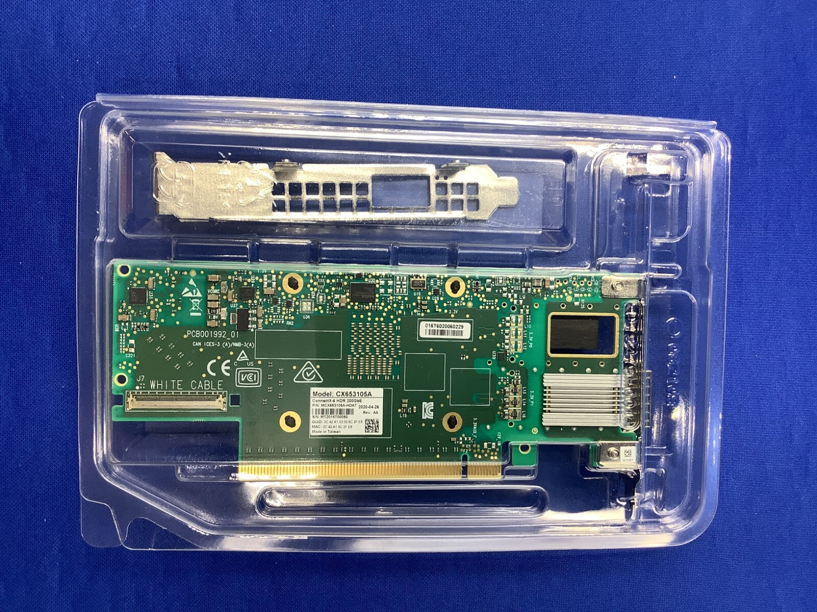 MCX653105A-HDAT Mellanox ConnectX-6 1Port HDR 100/ 200GbE QSFP56 Adapter