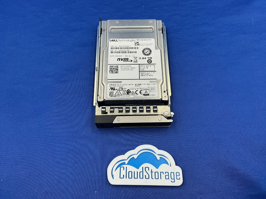 XHYGF 0XHYGF Dell CM7-R 3.84TB PCIe Gen4 NVMe RI 2.5" SSD KCM7XRUG3T84