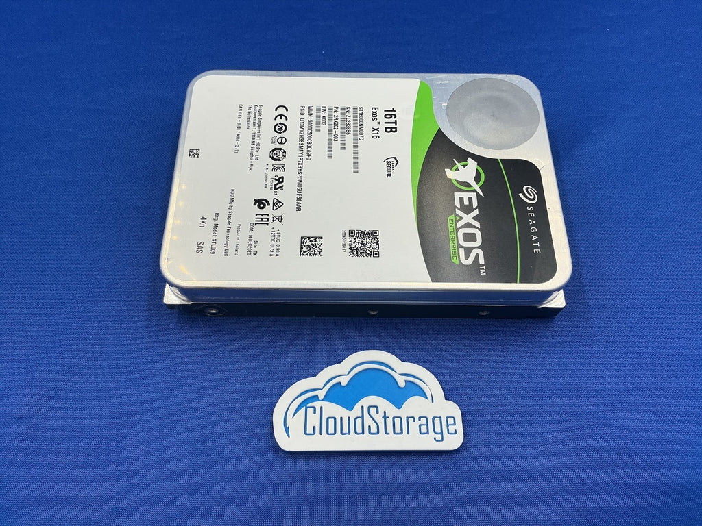 ST16000NM007G Seagate Exos X16 16TB 3.5 7.2K RPM SAS 12Gb/s 256MB HDD new pull
