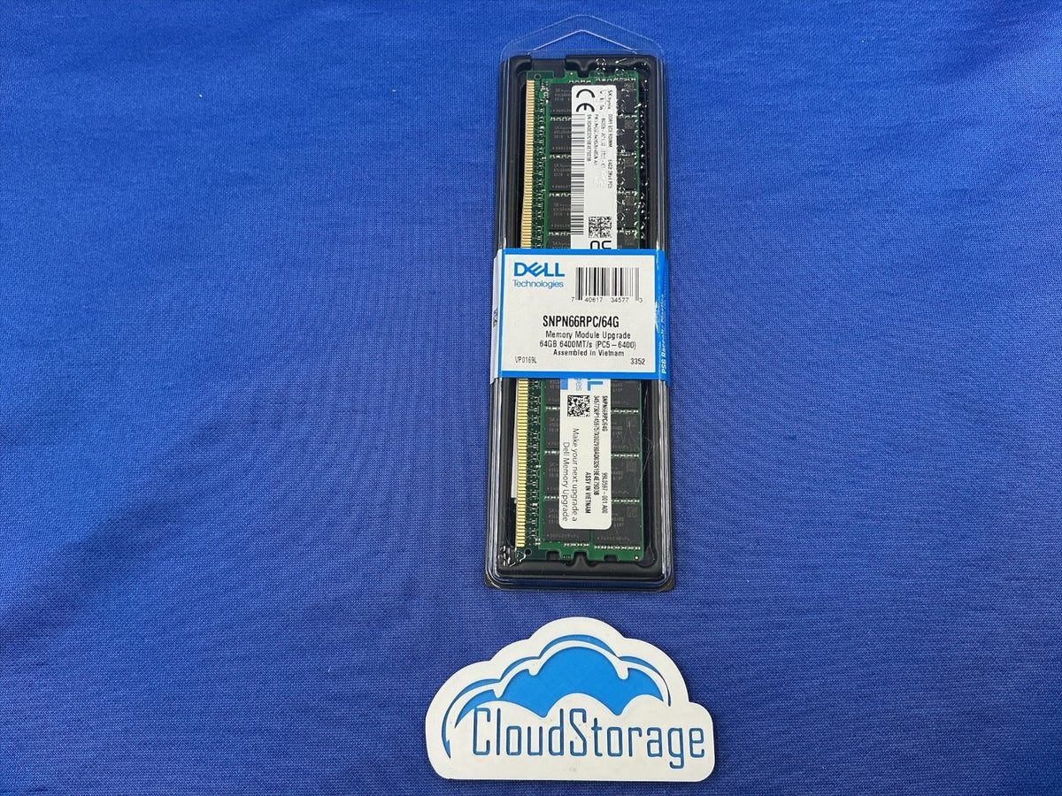 SNPN66RPC/64G DELL 64GB (1X64GB) 2RX4 PC5-6400B RDIMM MEMORY HMCG94AHBRA480N