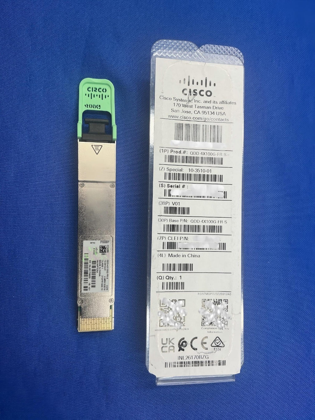 CISCO QDD-4X100G-FR-S QSFP-DD Transceiver Module 4x 100gb-FR1 Mpo 12-2km Paralle