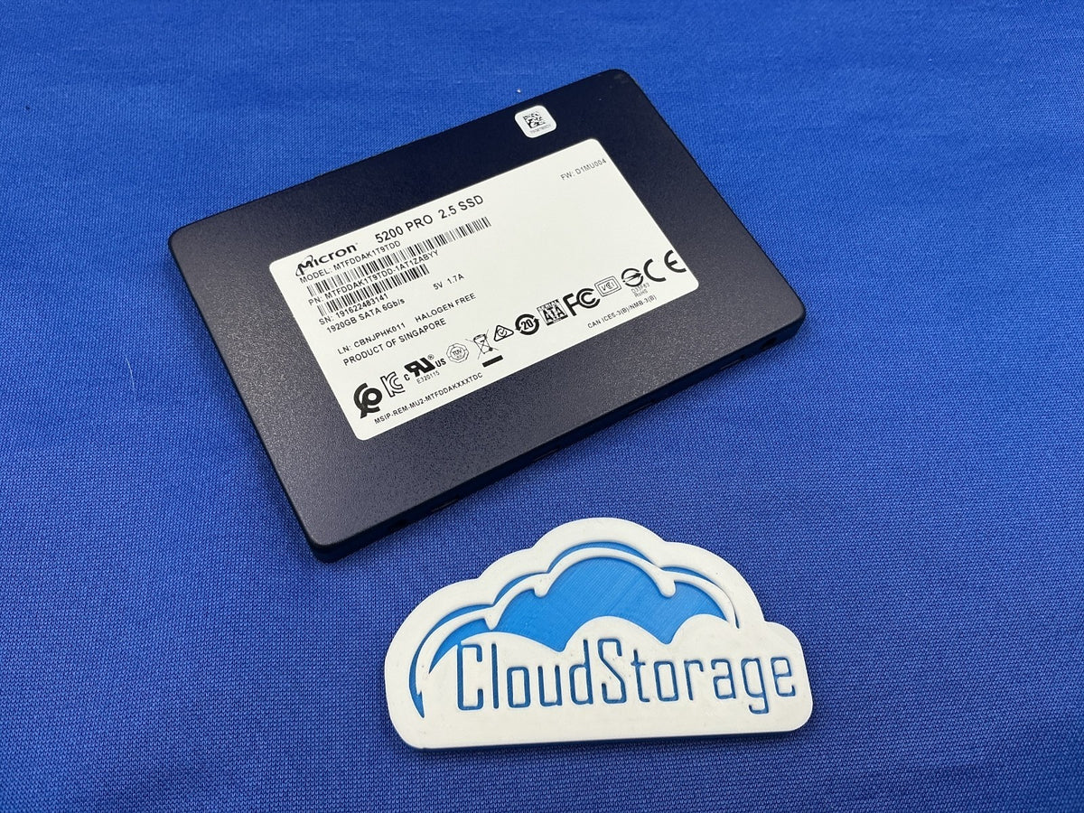 MTFDDAK1T9TDD Micron 5200 PRO 1.92TB SATA 6Gb/s 2.5" Internal SSD