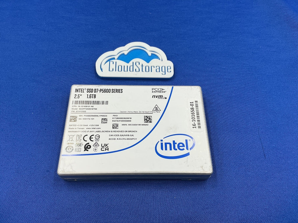Intel D7-P5620 1.6TB 2.5IN U.2 NVMe PCIe 4.0 SSD SSDPF2KE016T9K