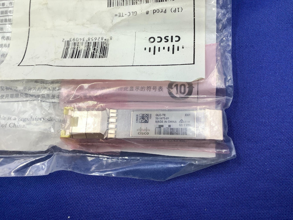 Genuine Cisco GLC-TE 30-1475-01 GBIC 1000BASE-T RJ Transceiver Module