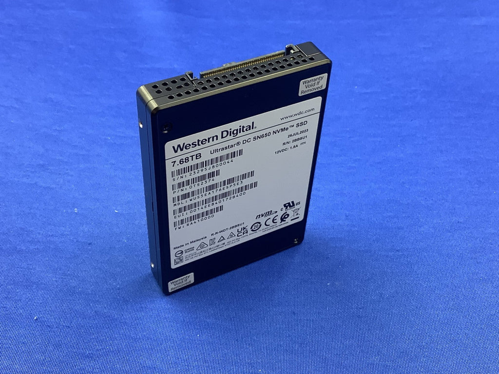 WUS5EA176ESP5E3  WD Ultrastar DC SN650 7.68TB PCIe Gen4, NVMe  U.3 15mm SE SSD