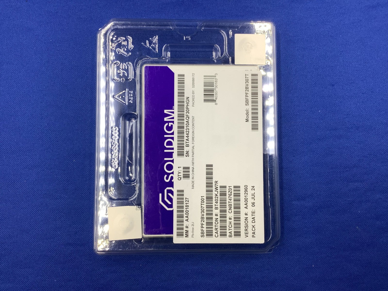SBFPF2BV307T001 Solidigm D5-P5336 Series (30.72TB, 2.5in PCIe 4.0 x4, 3D5, QLC)