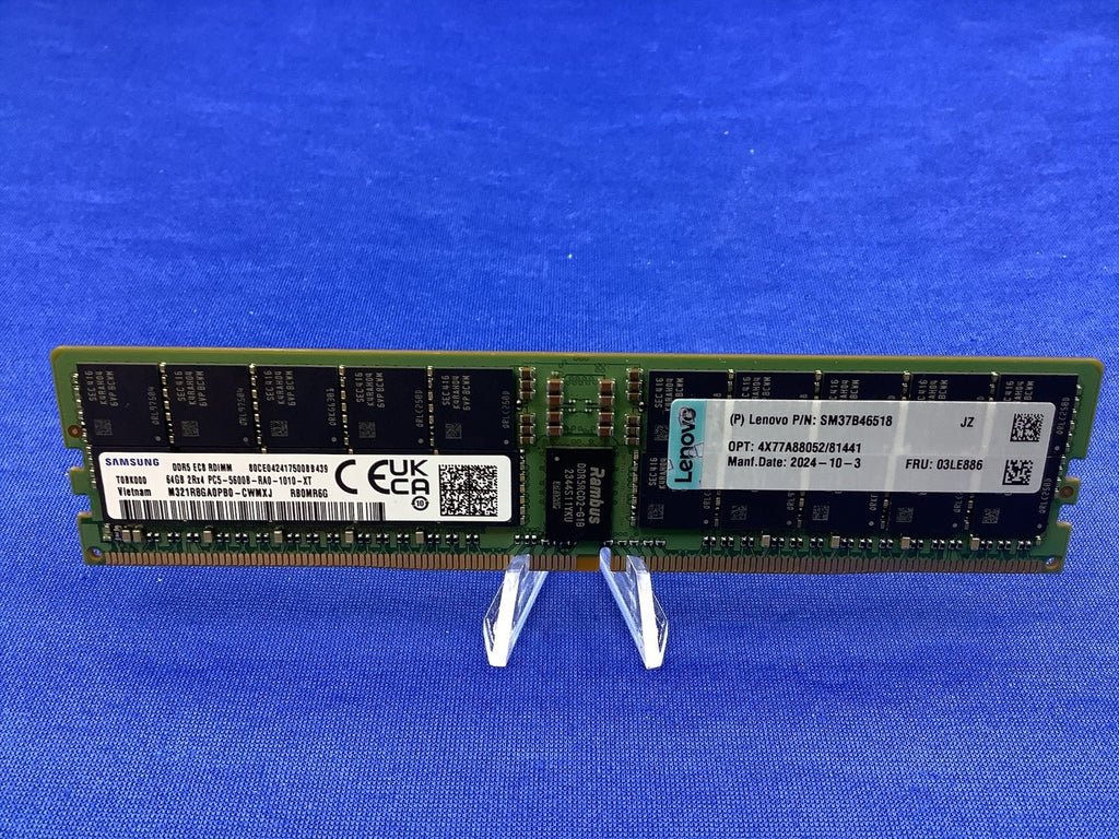 Lenovo 03LE886 64GB DDR5-5600 PC5-44800 2Rx4 ECC RDIMM Server Memory