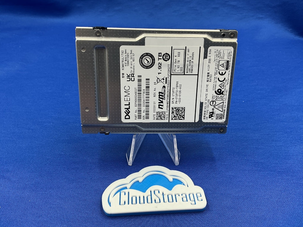 TXP72 Dell KIOXIA CM6-R 1.92TB NVMe PCIe4.0 U.3 SED 2.5in SSD W/ Gen 14 Tray