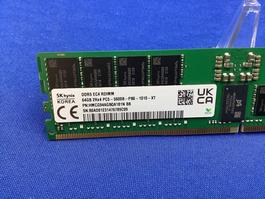 HMCG94AGBQA181N HYNIX 64G (1X64GB) 2RX4 PC5-5600B RDIMM MEMORY