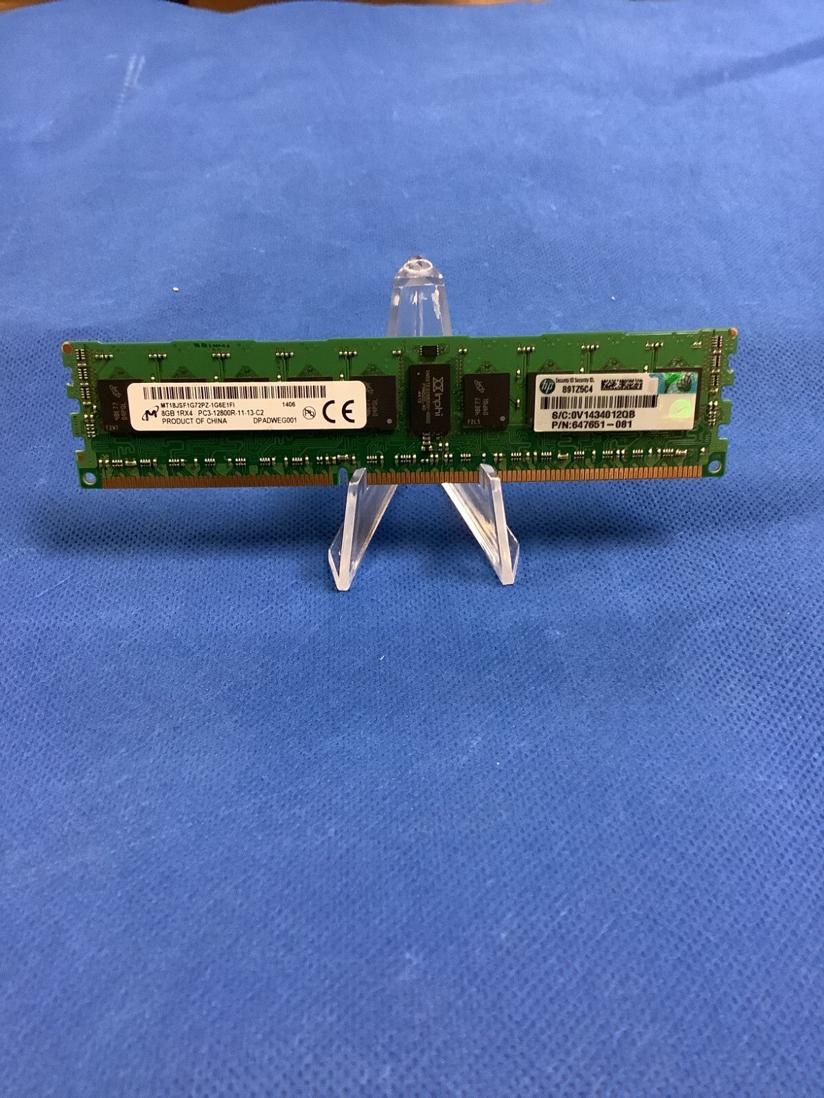 647651-081 Genuine HP 8GB 1RX4 PC3-12800R MEMORY 664691-001 647899-B21