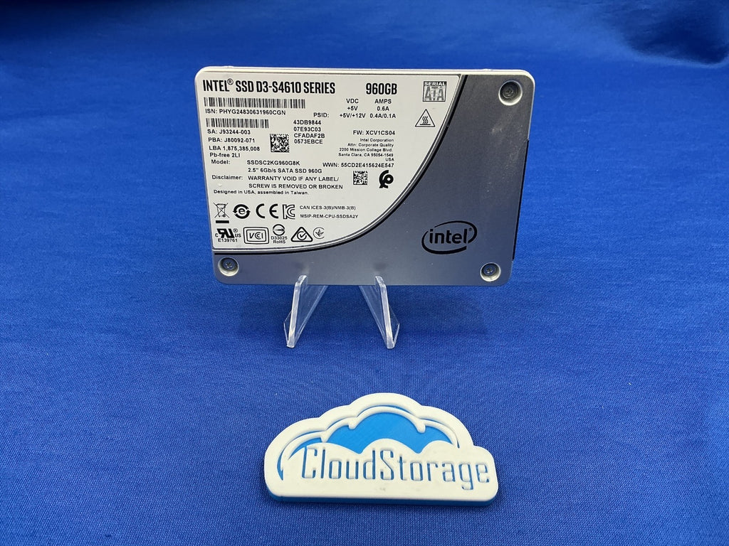 Intel D3-S4610 960GB SATA 6Gb/s SSD 3DWPD SSDSC2KG960G8K