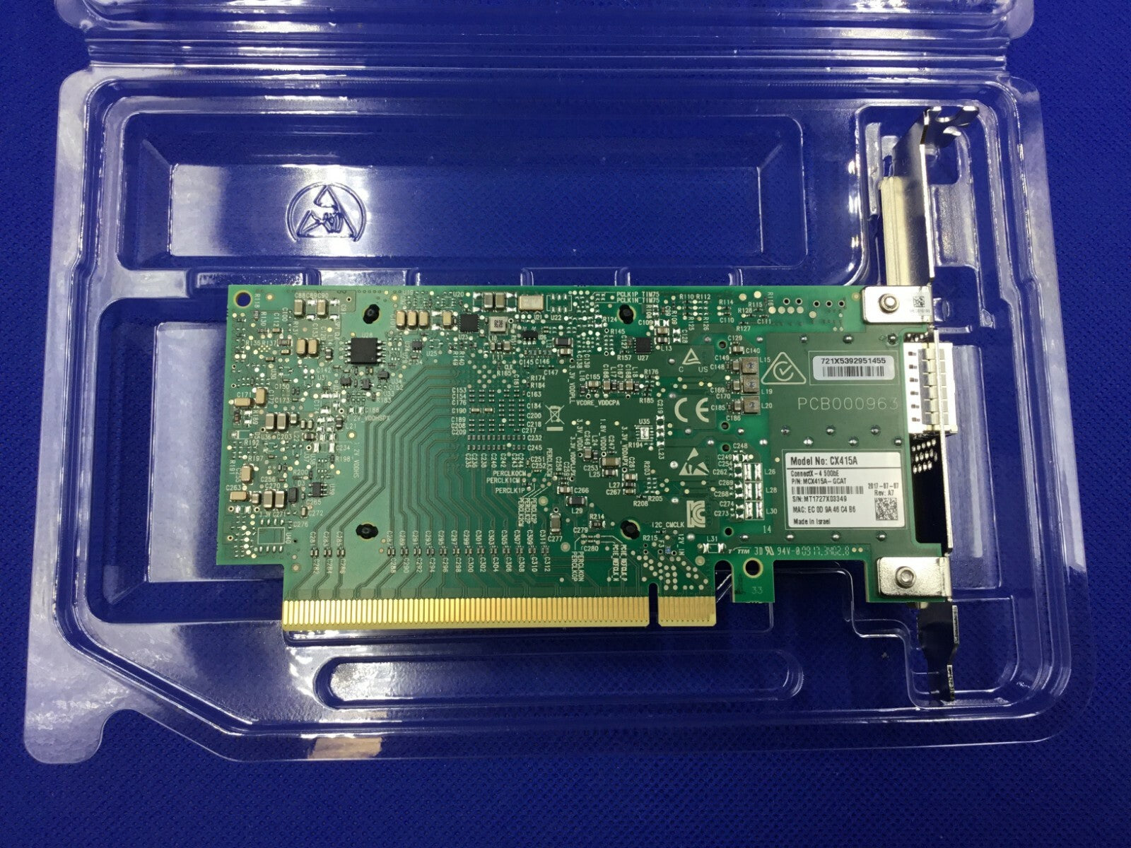 MCX415A-GCAT Mellanox ConnectX-4 50GBE SINGLE-PORT QSFP28 PCIE3.0 X16 ADAPTER