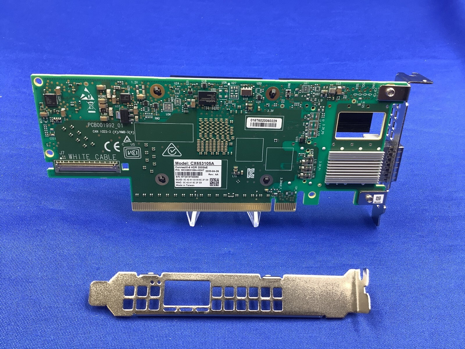 MCX653105A-HDAT Mellanox ConnectX-6 1Port HDR 100/ 200GbE QSFP56 Adapter