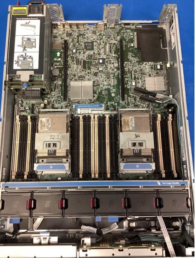 HP ProLiant DL380P G8 8x SFF Server Chassis w/ 662530-001 6x Fan 2 PSU 2heatsink