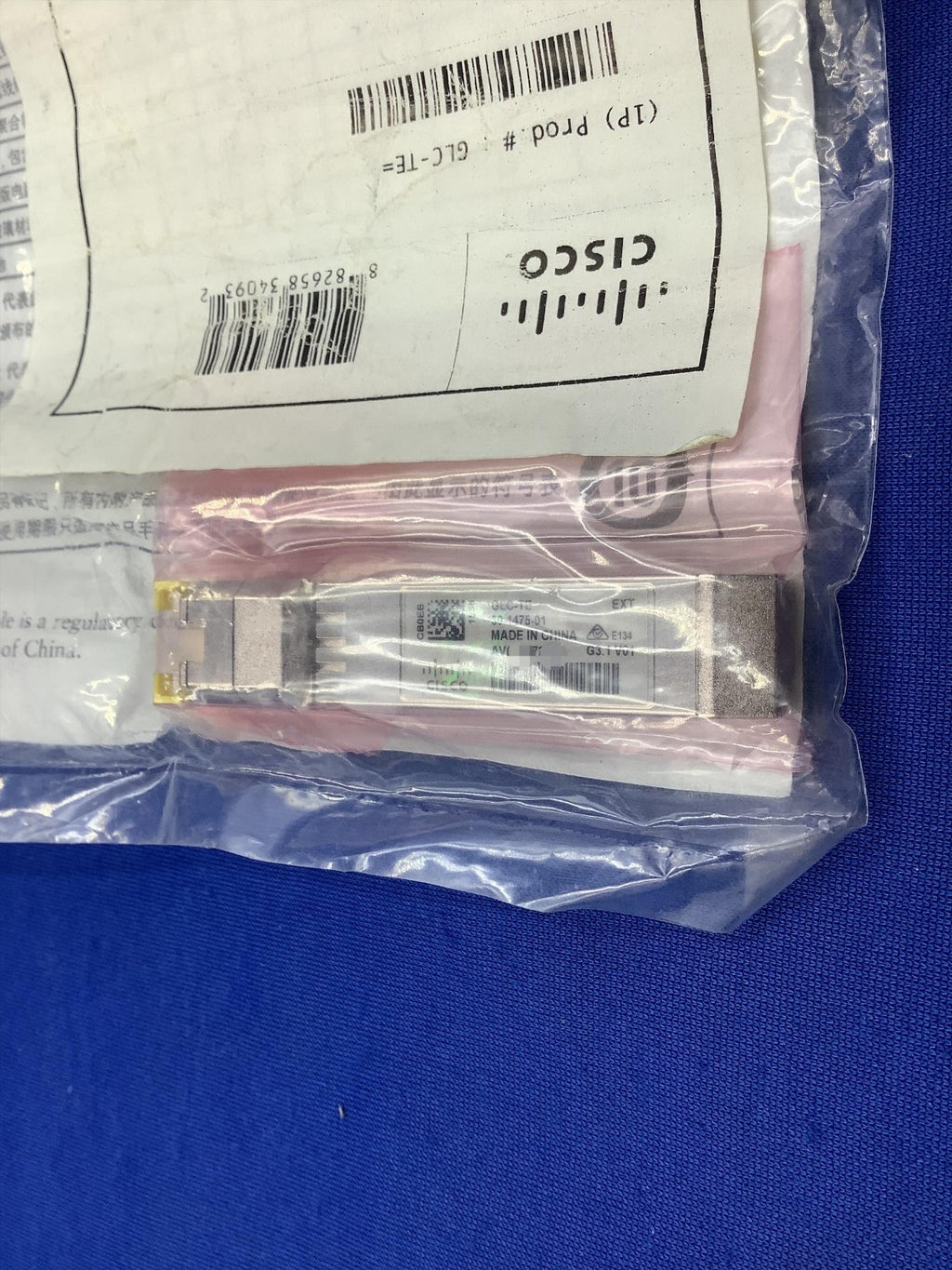 Genuine Cisco GLC-TE 30-1475-01 GBIC 1000BASE-T RJ Transceiver Module