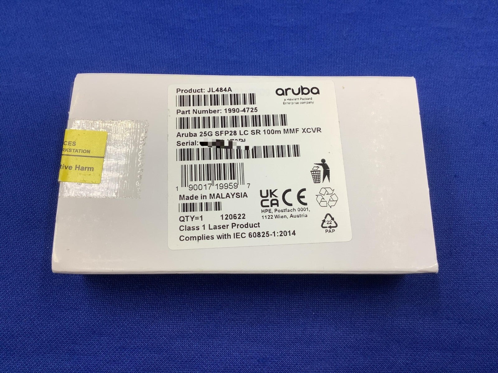 JL484A HPE ARUBA 25G SFP28 LC SR 100M MMF XCVR