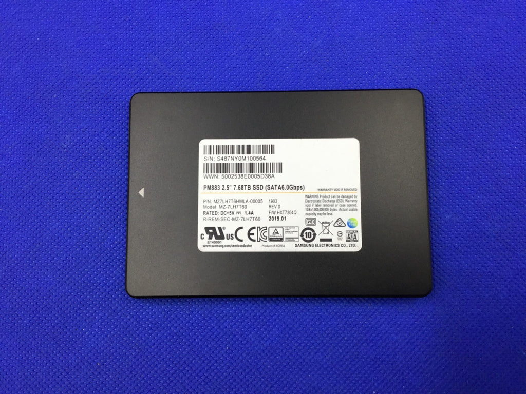 MZ-7LH7T60 Samsung PM883 7.68TB SATA 6Gbps 2.5" Internal SSD MZ7LH7T6HMLA