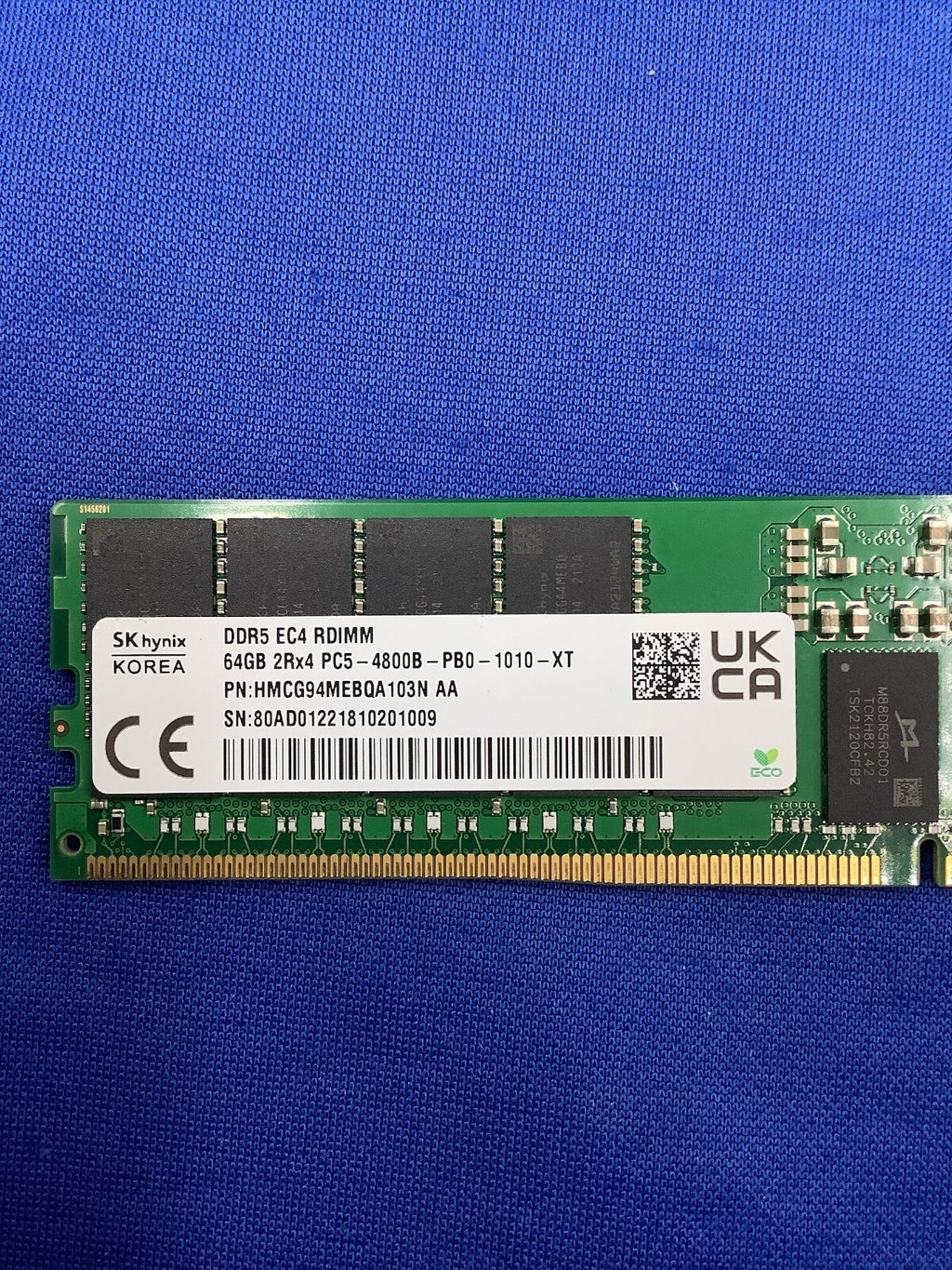 HMCG94MEBQA103N HYNIX 64GB (1X64GB) 2RX4 PC5-4800B RDIMM MEMORY