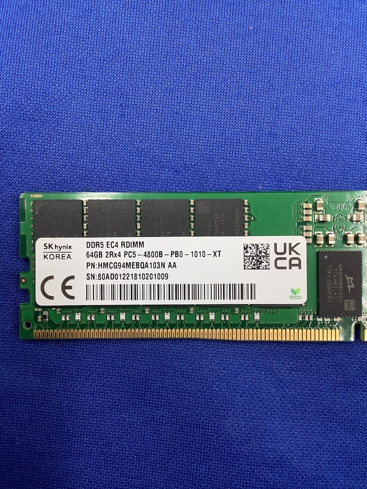HMCG94MEBQA103N HYNIX 64GB (1X64GB) 2RX4 PC5-4800B RDIMM MEMORY