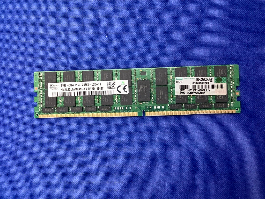 815101-B21 HPE 64GB 4RX4 DDR4-2666 PC4-2666V MEMORY 840759-091 850882-001