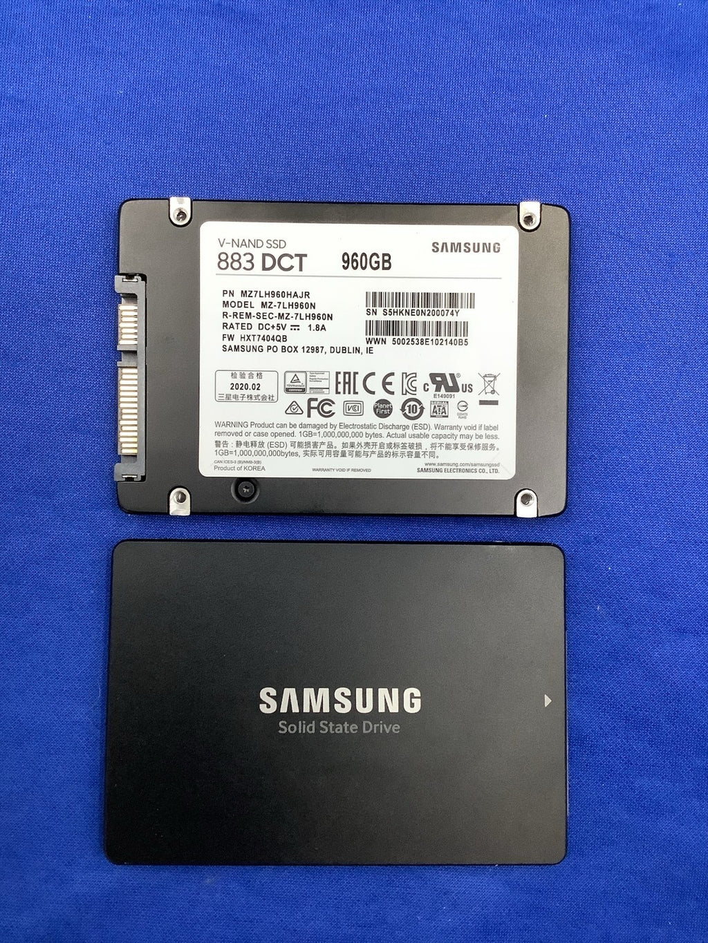 MZ-7LH960N Samsung 883 DCT 960GB SATA 6Gb/s 2.5" SSD MZ7LH960HAJR