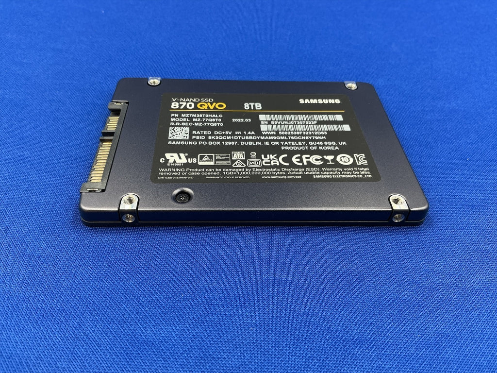 MZ-77Q8T0 Samsung 870 QVO 8TB SATA III 2.5" SSD MZ7M38T0HALC