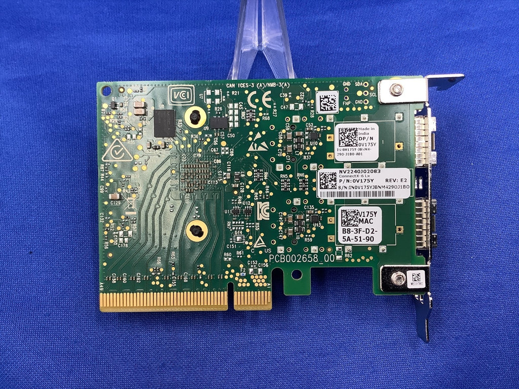 V175Y DELL CX631102A NVIDIA CONNECTX-6 LX 10/25GBE SFP28 NETWORK ADAPTER 0V175Y