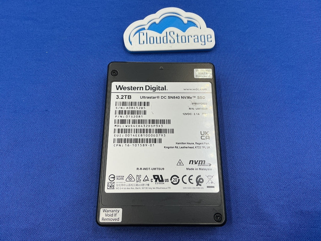 WUS4C6432DSP3X3 WD Ultrastar DC SN840 3.2TB PCI Express 3.1 U.2 NVMe 2.5" SSD