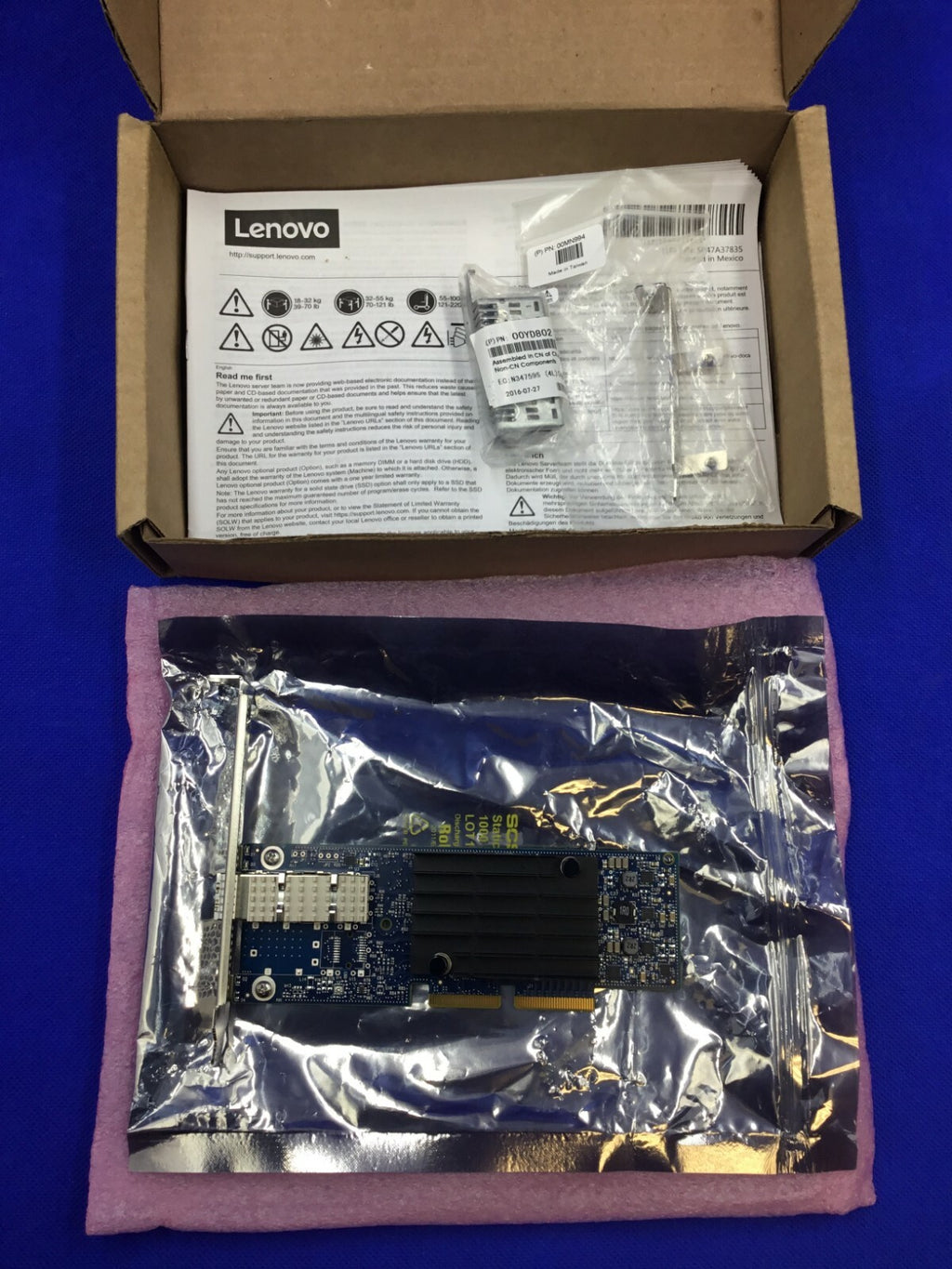 NOB 00MN990  LENOVO/Mellanox CONNECTX-4 LX ML2 1X25GBE SFP28 ADAPTER 00MN993
