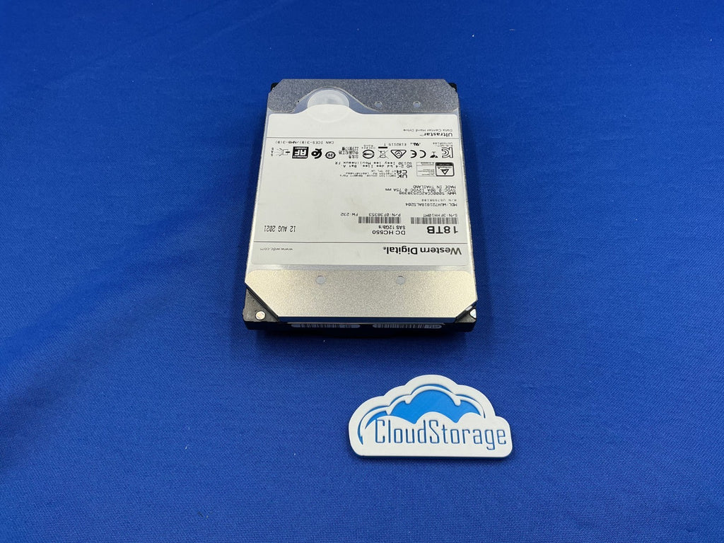 WD Ultrastar DC HC550 18TB 7.2K SAS 12Gbs 512MB 3.5" HDD WUH721818AL5204 0F38353