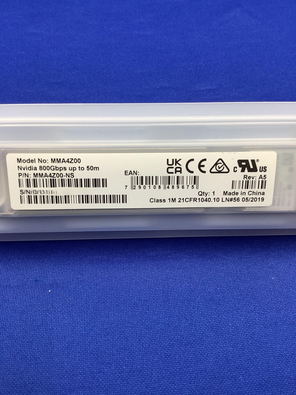 Brand New MMA4Z00-NS NVIDIA 800Gb/s Twin-port OSFP, 2x400Gb/s Multimode SR8 50m