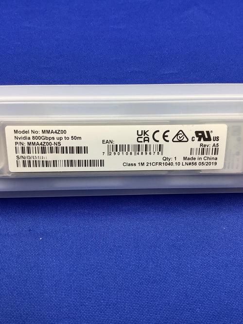 Brand New MMA4Z00-NS NVIDIA 800Gb/s Twin-port OSFP, 2x400Gb/s Multimode SR8 50m
