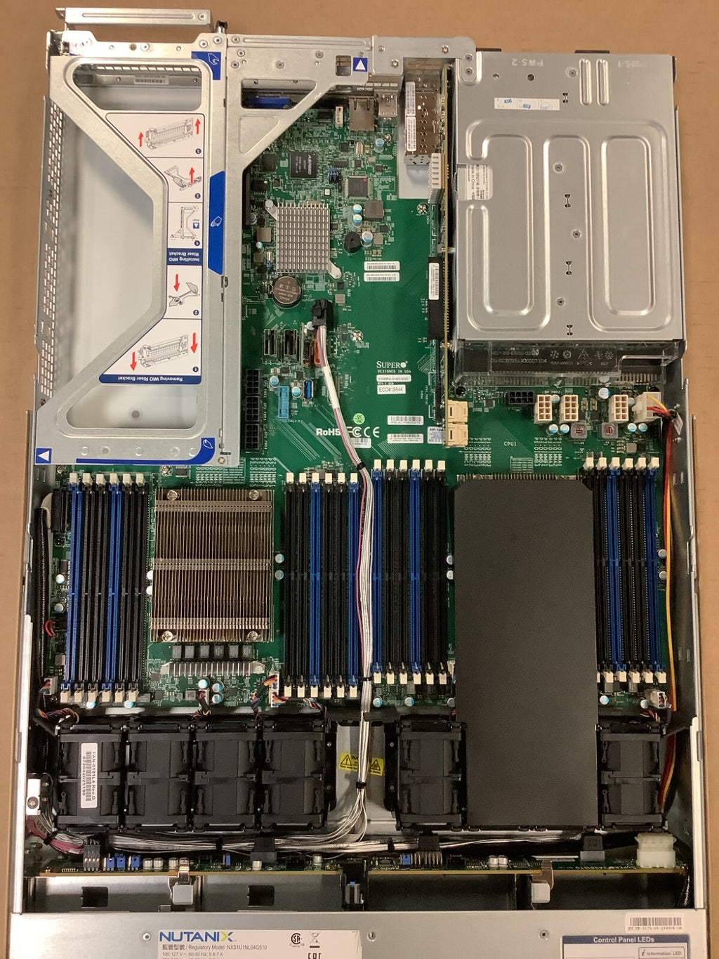 Supermicro CSE-819U With MOBO X10DRU-i+-G5-N, NX-3175-G5 CTO 2 Riser cards 2PSU