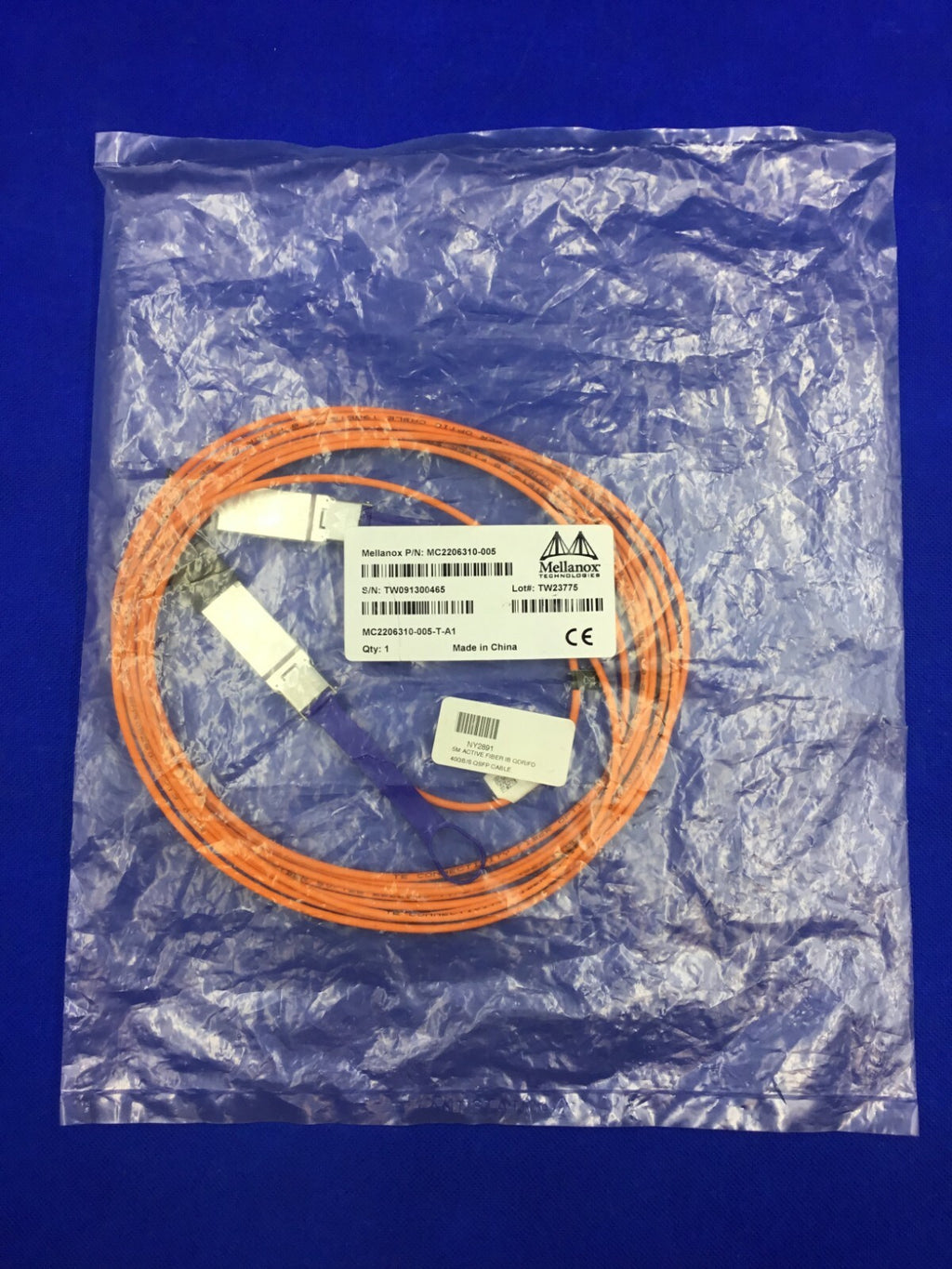 NEW MC2206310-005 Mellanox 40Gb/s IB QDR/FDR10 Active Optical Cable 5m
