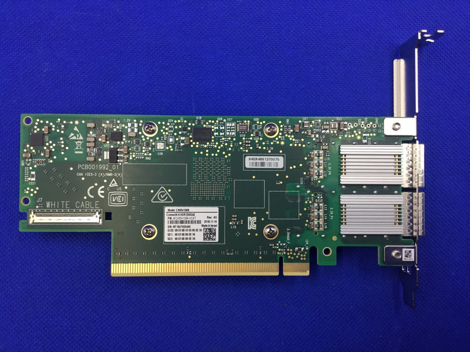MCX654106A-HCAT Mellanox CX654106A ConnectX-6 HDR 200GbE NETWORK ADAPTER
