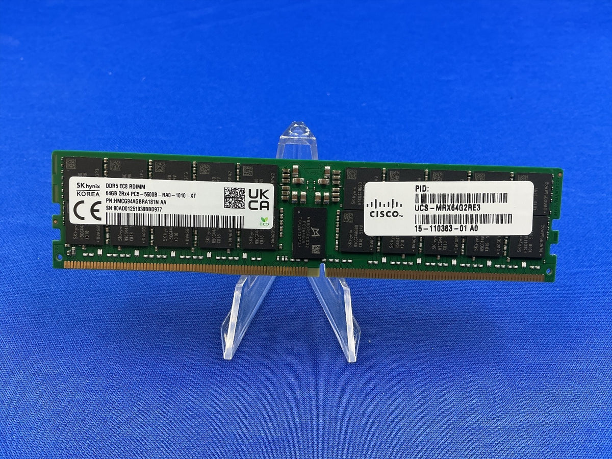 UCS-MRX64G2RE3 CISCO 64G (1X64GB) 2RX4 PC5-5600B RDIMM MEMORY