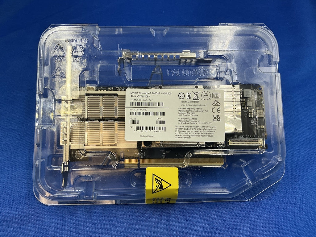 MCX755106AS-HEAT NVIDIA ConnectX-7 Adapter Card 200GbE/NDR200 Crypto Disabled