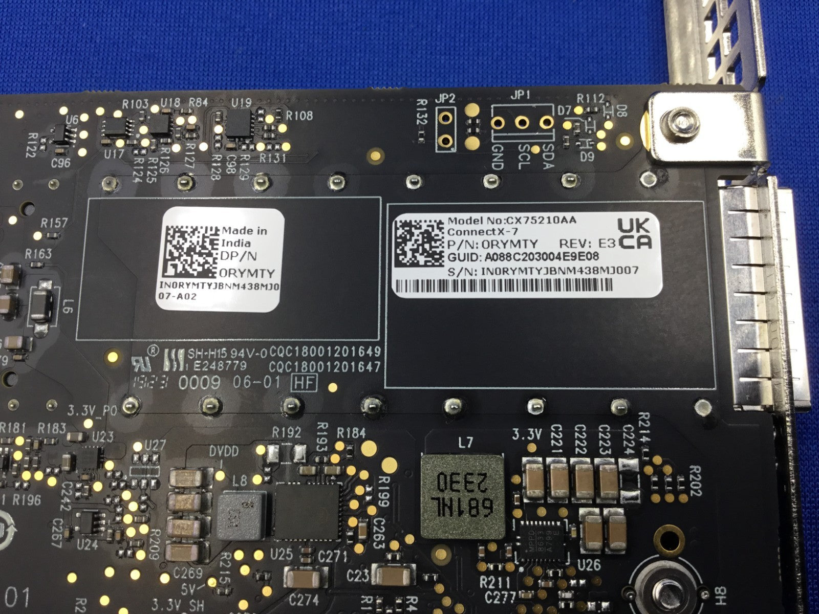 RYMTY Dell Mellanox Connectx-7 400Gbe Pcie 5.0 1-Port Adapter MCX75210AAS-NEAT