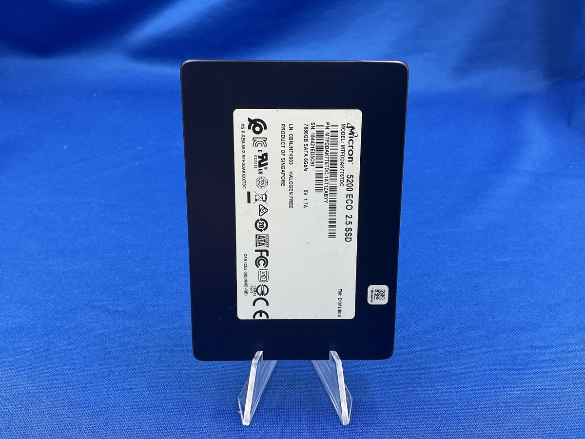 MTFDDAK7T6TDC MICRON 5200 ECO 7.68TB 2.5" SATA 6Gb/s SSD MTFDDAK7T6TDC-1AT1ZABCA