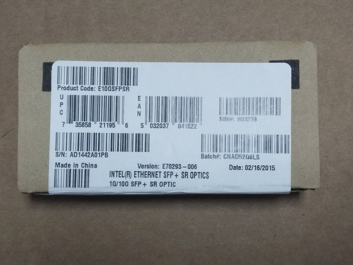 New F/S E10GSFPSR Intel 10G Ethernet SFP+ SR Optic for X520-DA2/SR2