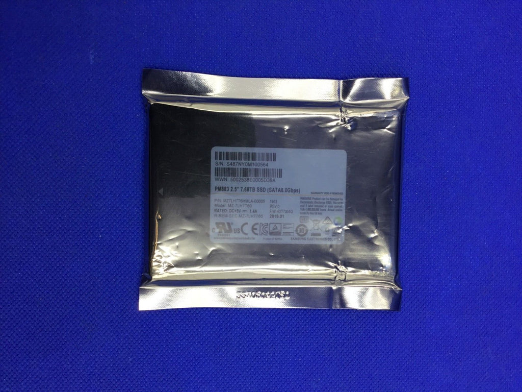 MZ-7LH7T60 Samsung PM883 7.68TB SATA 6Gbps 2.5" Internal SSD MZ7LH7T6HMLA