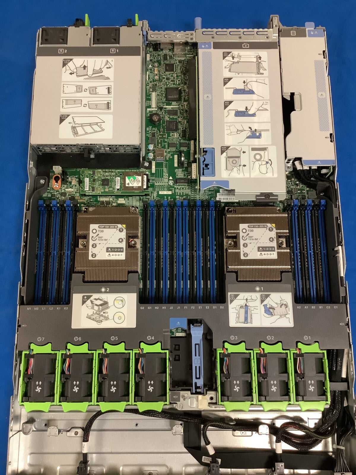 Cisco UCSC-C220-M5SX 10-Bay Barebones Server; MOBO# 15015-1, 2x1600W PSU, Cables