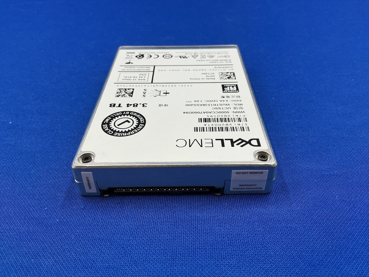 0TT26V DELL 3.84TB SAS 12Gbps RI 2.5'' SSD TT26V WUSTR1538ASS200