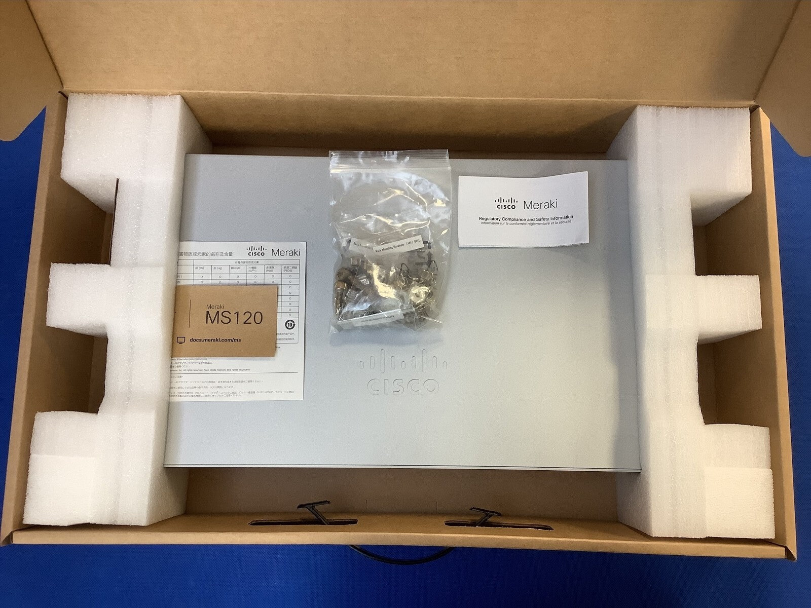 NEW Unclaimed MS120-48-HW Cisco Meraki 48-Port Cloud Managed Gigabit Switch