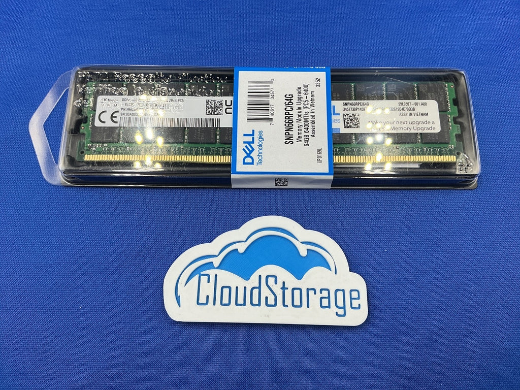 SNPN66RPC/64G DELL 64GB (1X64GB) 2RX4 PC5-6400B RDIMM MEMORY HMCG94AHBRA480N