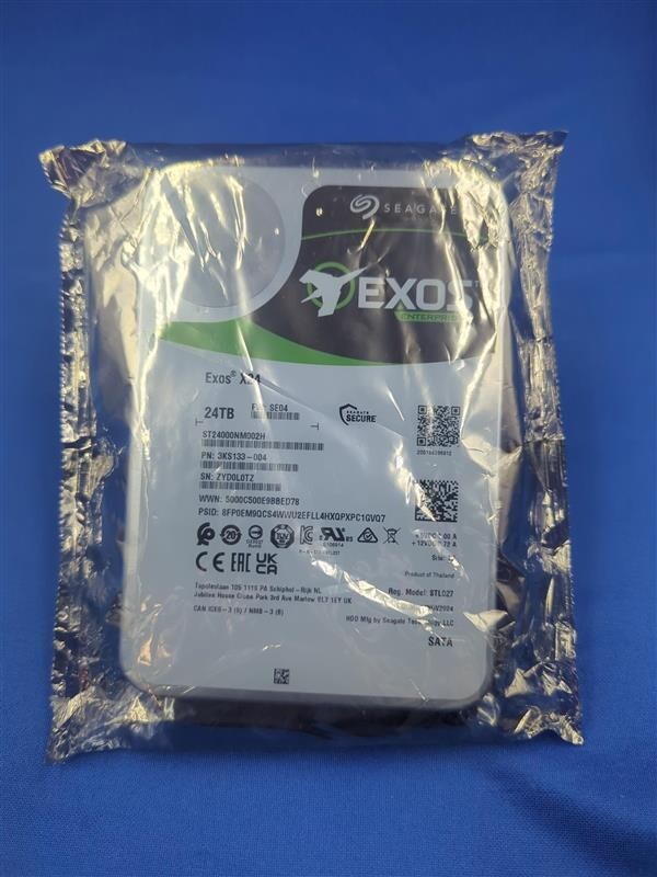 ST24000NM002H Seagate Exos X24 24TB 7.2K RPM SATA 6Gb/s 512MB 3.5'' 512e HDD New