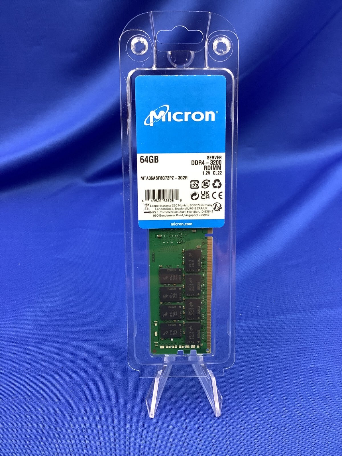 NEW MICRON 64GB (1X64GB) 2RX4 PC4-3200AA MEMORY MTA36ASF8G72PZ-3G2F1